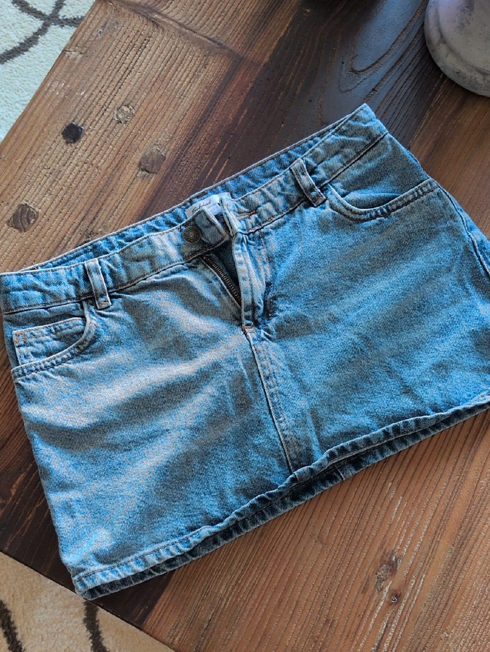 Classic Blue Denim Mini Skirt - Casual Women’s Skirt